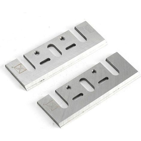 Lot de 2 lames rabot HSS 82mm - Acier Rapide - Pour rabots portables bois - Compatible Makita Hitachi Ryobi - Taille 82 mm (1/4)