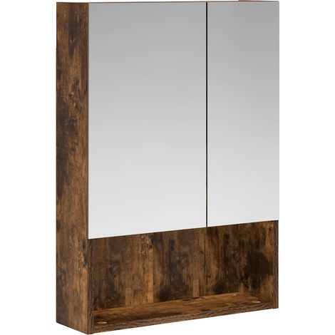 Maison Exclusive - Badezimmerspiegelschrank Geräucherte Eiche 50
