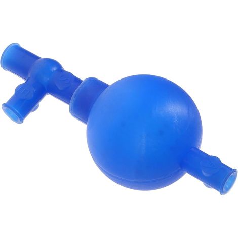 Poire de Remplissage de Pipette Quantitative à Trois Voies, Silicone Bleu Usage en Laboratoire Facilities, Extraction Précise de Liquide, Prise en Main Simple