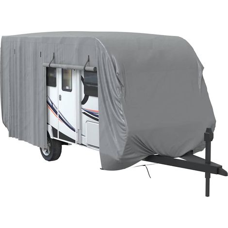 Housse de caravane gris 610x250x220 cm tissu non tissé (1/5)