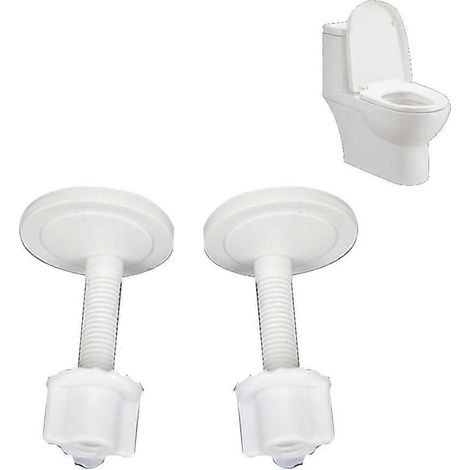 Vis universelles pour abattant de toilette (lot de 2), accessoires de fixation pour anneau d'abattant, connecteur inférieur rectangulaire de 36 x 24 mm (1/5)