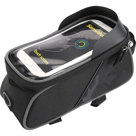 Sacoche avant de vélo étanche en TPU avec support pour téléphone portable à écran tactile (1/5)