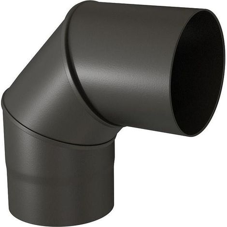 Winkelbogen 90° TEN 342425 Emaille schwarz matt D139mm