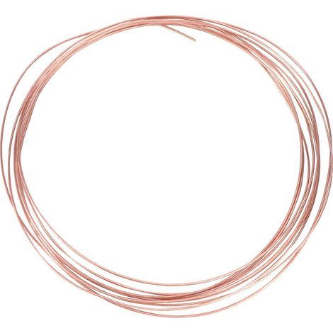 Fil de cuivre conducteur nu de 5 mètres pour la fabrication de câbles électriques-500X0.15CM-Golden (1/2)