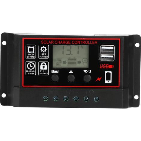 12V/24V Photovoltaik-Solarzähler, intelligenter Laderegler mit Digitalanzeige, USB 5V/60A (1/5)