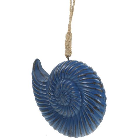 murale méditerranéenne en bois pendentif coquillage (1/5)