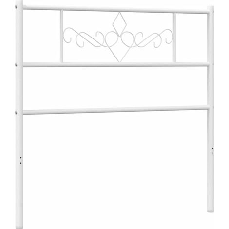 Maison Exclusive - Cabecero de repuesto de metal blanco 75 cm (1/5)