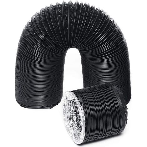 Tuyau Flexible de Ventilation de l'Air en Aluminium 150mm Conduit d'Evacuation pour Sèche-linge Extracteur Aérateur d'Air (150mm2m) (1/5)