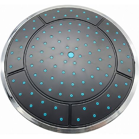 Lntyq pièce 24,5 cm en plastique rond pluie alimenté douche haut de la salle de douche buse de toit cabine accessoires