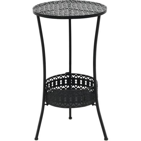 vidaXL Tavolo da Bistrot Nero 40x70 cm in Metallo (1/5)