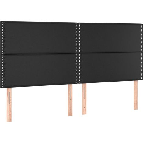 Maison Exclusive - Testiera Nera 200x5x118/128 cm in Similpelle