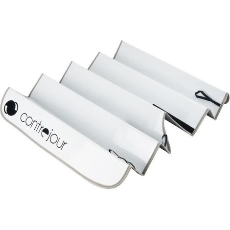 Pare-soleil aluminium L – Protection contre chaleur et UV – Scratch de maintien rétroviseur – Dimensions 130 x 70 cm – Contrejour