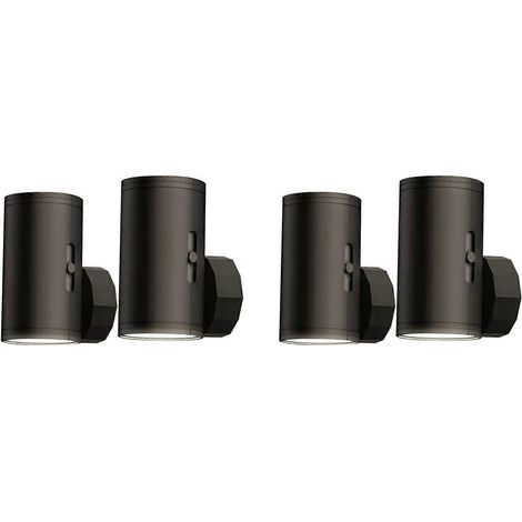 Quatre veilleuses LED, à brancher, trois couleurs, avec télécommande, à intensité variable, compatibles avec les couloirs, les chambres et les escaliers, prise standard européenne.