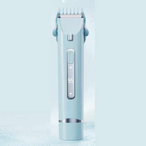 Epilatore elettrico unisex, lavabile, utilizzabile sia a secco che sotto la doccia, adatto per la depilazione di tutto il corpo - Blu (1/5)