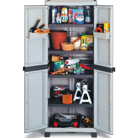 Armoire de stockage RS PRO 2 portes en PP verrouillable à poser au sol, 1818 x 700 x 438mm ( Prix pour 1 )
