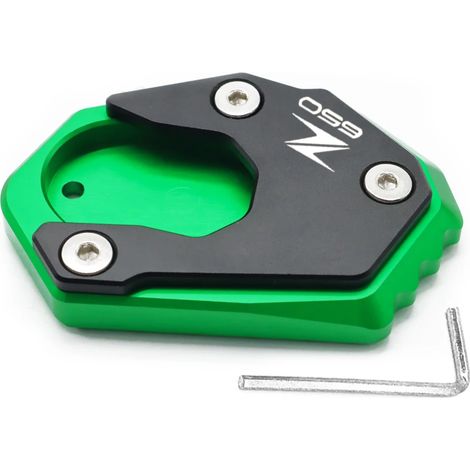(Vert) Compatible avec KAWASAKI Z650 Z 650 2024 2023 2022 2017-2021 Accessoires moto Béquille latérale Extension de béquille arrière Plaque de support maxpower (1/3)