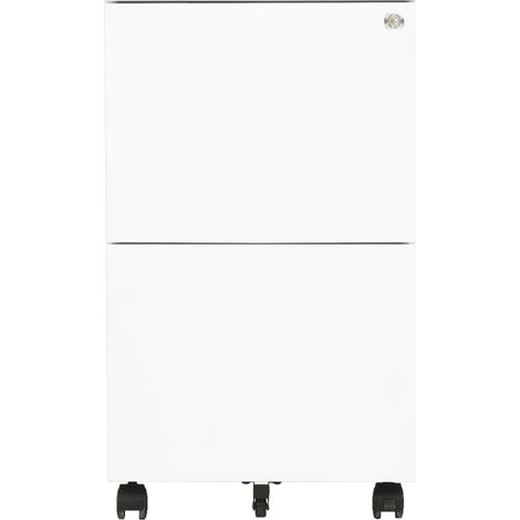 Maison Exclusive - Schedario Mobile Bianco 39x45x67 cm in Acciaio