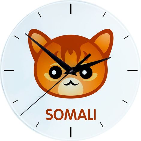 Orologio somalo in MDF con grafica e iscrizione di Art-Dog (1/4)