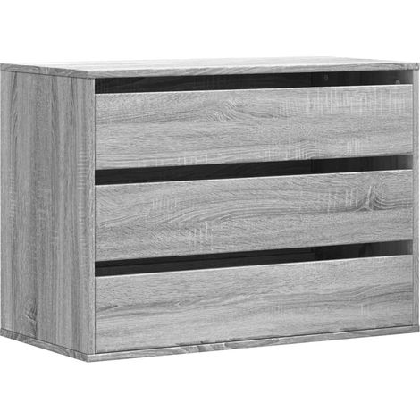 Maison Exclusive - Cassettiera Angolare Grigio Sonoma 80x41x58cm Legno Multistrato