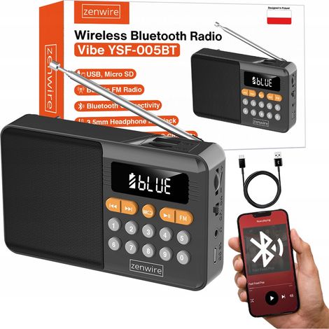 Mini radio FM Bluetooth portable à piles avec haut-parleur sans fil pour la cuisine