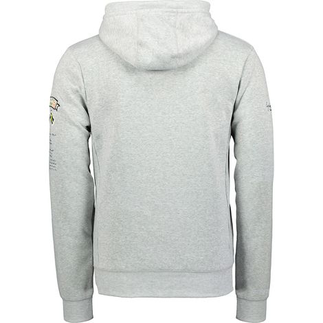 Felpa da uomo GYMCLASS 100 con stampa geografica Norvegia 3/4 (WU4184H/GN B-Grey) XXL
