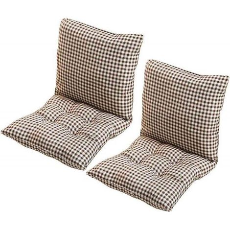 Lot de 2 Coussins dAssise pour Chaises avec Dossier Rembourrage Moelleux 4cm Tissu Doux et Durable Pour couleurs COUSSIN DE CHAISE
