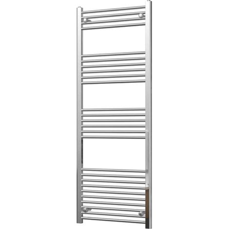 Zennor - Chrome Heated Towel Rail - H1600mm x W600mm - Straight (1/3)