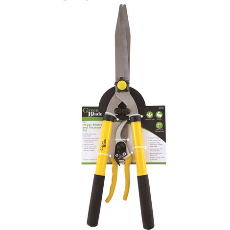 2pc Hedge Shears & 8"" Secateurs Hedge Garden Pruning Set GT125
