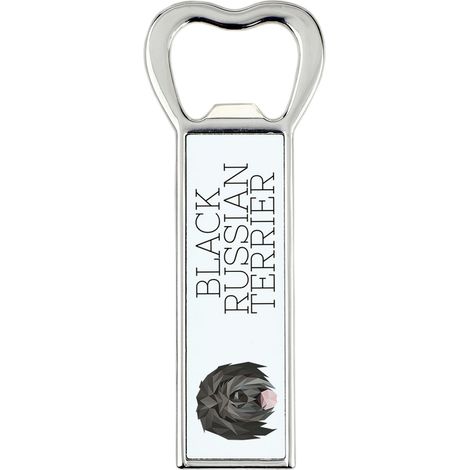 Terrier negro ruso: abridor de botellas con foto e inscripción para cerveza Art-Dog (1/5)