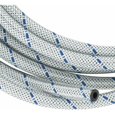 Filo zincato intrecciato da 5 mm e filo blu di alta qualità, tubo flessibile speciale per idrocarburi per carburante, benzina e olio. Guarnizione per auto, moto, trattori, tosaerba e scooter (2 m).