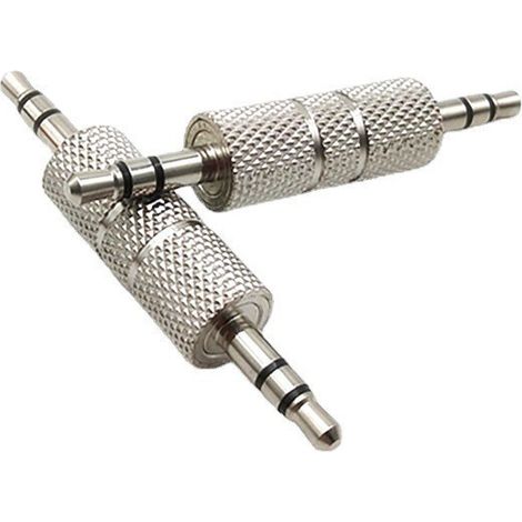3,5-mm-Klinkenstecker-Metalladapter (Stecker auf Stecker), 3,5-mm-Audiostecker, gerader 3,5-mm-Klinkenstecker (Stecker auf Stecker). (1/5)