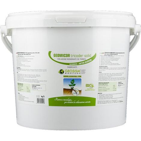 Geomicor Tricoder Solid, (5 kg), inoculo granulare di funghi micorrizici con trichoderma per ortaggi, fiori e piante