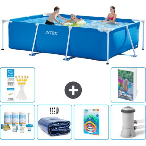 Rechteckiger Frame Pool - 300x200x75 cm - 7-teilig S108