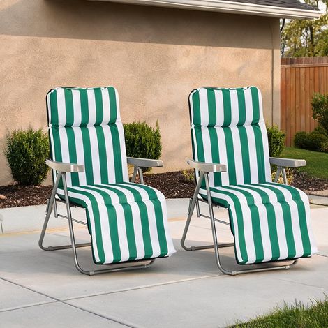 Transat en acier Polyester mousse 60 x 75 x 102 cm (1/5)