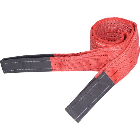 Élingue de levage rouge en polyester, sangle ronde sans fin, capacité 11023 lb, longueur 6,56 pi, bande de levage robuste pour charges lourdes. (1/5)