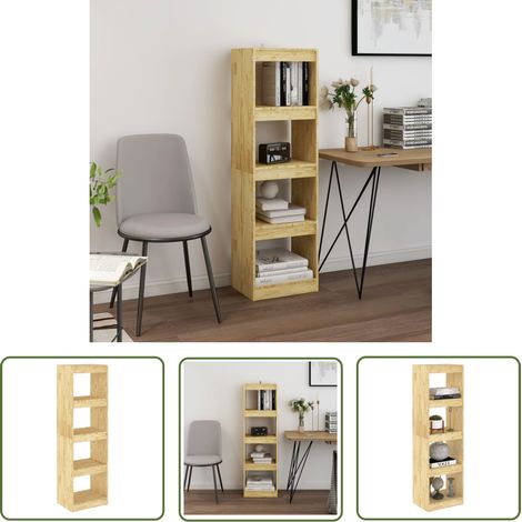 The Living Store Bibliothèque/Séparateur de pièce 40x30x135,5 cm pin massif - Bibliothèque - Étagère - Meuble De Rangement - Décoration Intérieure - Bois Massif (1/5)