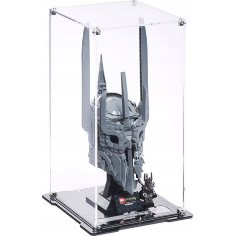 Vitrine en briques noires pour figurines LEGO 11373 - Le Seigneur des Anneaux : Casque de Sauron (1/5)