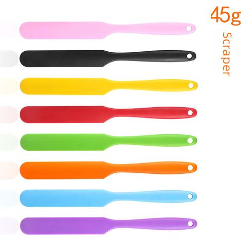 1 Spatule en silicone,Racloir intégré,Cuillère à mélanger,Ustensile de pâtisserie,Pour cuisson gâteau (1/5)