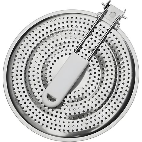 Diffuseur de Chaleur de Plaque de Cuisson, Accessoire pour gazinière, Blanc, Acier Inoxydable, 20,3 cm (1/5)