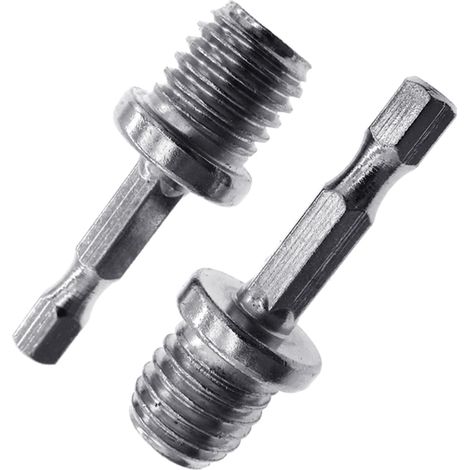 Ensemble de 2 adaptateurs de tige de raccordement pour mandrin de perçage hexagonal 1/4 M14, accessoires pour tige de raccordement hexagonale-AquaForge