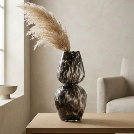 Maison Black Mottle Glass Display Vase (1/2)
