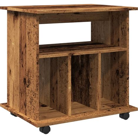 Rolling Cabinet Old Wood 60x45x60 cm Engineered Wood vidaXL
