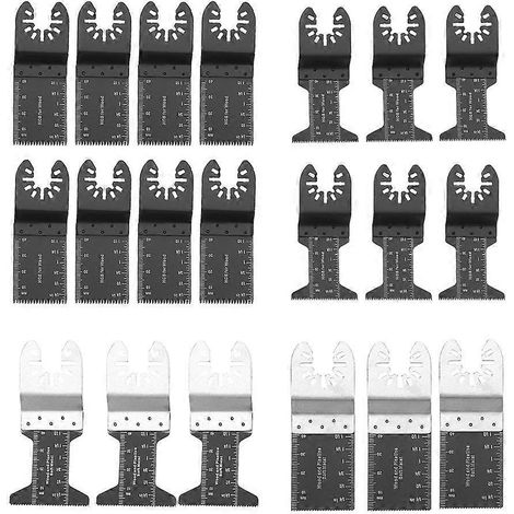 20 lames de scie multifonctionnelles oscillantes en acier au carbone, à usage universel