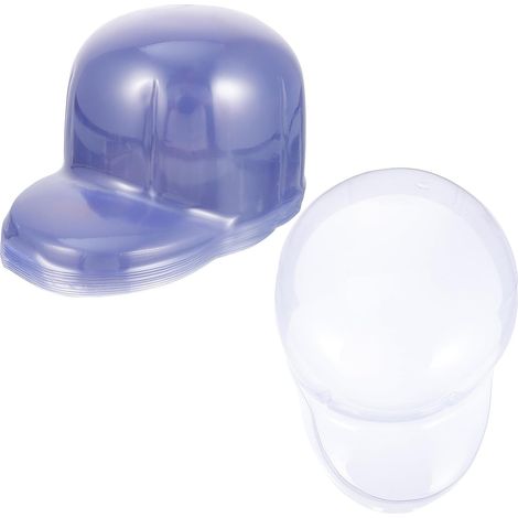 Lot de 10 présentoirs à chapeaux en PVC blanc supports (1/5)