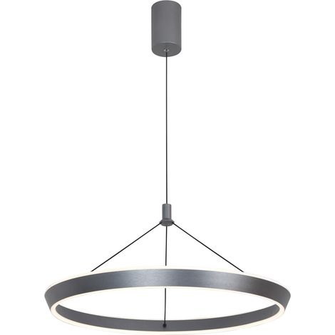 Suspension design anneau LED grise 30W Ottana Italux