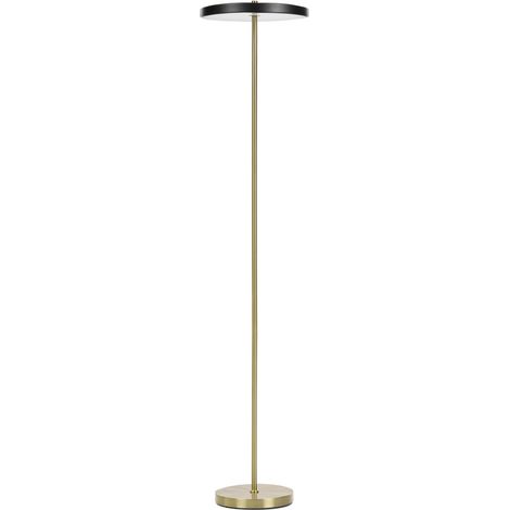 Lampada da terra a LED con base in metallo con dimmer nera Evenlode (1/5)