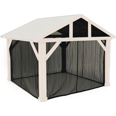 Westmann Moskitonetz für Holzpavillon Yukon 14x12, schwarz (1/5)