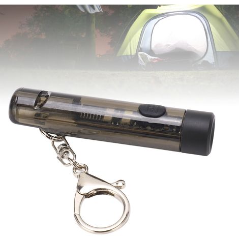 Porte-clés USB C Lampe de poche rechargeable Mini lampe portable Lampe torche d'urgence extérieure avec sifflet,DUBUNS (1/5)