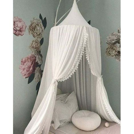 – Ciel de lit bébé 60 cm en coton – Moustiquaire dôme décorative – Espace de jeu magique pour enfants – Protection contre les insectes (1/5)