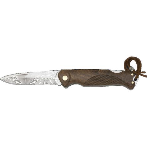 Couteau pliant 8 cm – Manche en bois – Conception pliable pour transport facile – Idéal pour camping et randonnée – Martinez Albainox